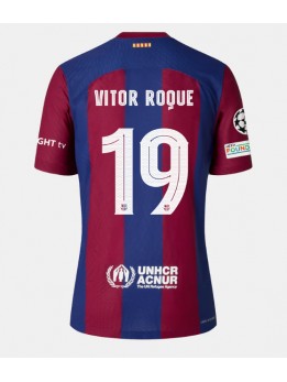 Moški Nogometna dresi replika Barcelona Vitor Roque #19 Domači 2023-24 Kratek rokav